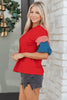 Beau Blue Stars Stripes Short Puff Sleeve Top