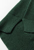 Mist Green Solid Color Front Seam Drop Shoulder Loose Sweater