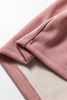 Rose Tan Lace Drawstring Pullover Hoodie and High Waist Pants Corduroy Suit