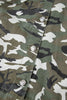 Green Camo Chest Pockets Loose Jean Jacket