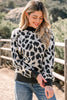 Carbon Grey Leopard Drop Shoulder Baggy Sweater