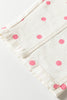 Pink Polka Dot Print Seam Detail Barrel Jeans