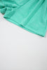 Sea Green Mineral Wash Drawstring Waist Hollow Out Back Short Sleeve Romper