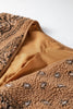 Brown Sherpa Paisley Print Pocketed Western Fashion Vest Jacket