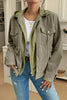 Laurel Green 2 in 1 Thermal Knit Textured Hooded Jacket
