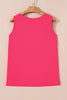 Sachet Pink Butterfly Graphic Casual Tank Top