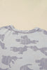 Multicolour Camouflage Print Round Neck Plus Size Sweatshirt