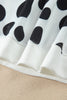 Khaki Polka Dot Long Sleeve Top Drawstring Relaxed Pants Set