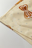 Beige Gingerbread Man Christmas Print Long Sleeve Pullover Lounge Short Set