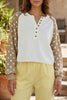 Khaki Polka Dot Contrast Long Sleeve Button V Neck Sweater