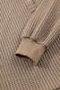 Casual Solid Color Textured Snap Button Collared Baggy Top