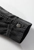 Medium Grey Beau Chest Pocket Raw Hem Denim Loose Shirt Dress