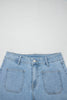 Myosotis High Rise Patch Pocket Denim Shorts