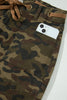 Multicolour Camouflage Print Retro Grommet Tie Waist Loose Jeans