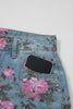 Sky Blue Garden Floral Print Bootcut Jeans