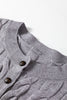 High Cable Knit Cardigan Sweater