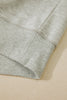 Light Grey Plus Size Thread Embroidered Drop Shoulder Round Neck Sweatshirt