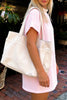Pink Stripe Cuffed Short Sleeve Contrast Mock Neck Tee Dress
