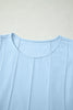 Pink Stitched Detail Loose Tank Top Cotton 2pcs Short Set