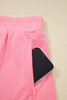 Sachet Pink Slim Tank Top Elastic Waist Mini Skort 2pcs Outfit