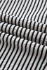 Black Striped Leopard Print Patchwork Button Up Womens Shirt