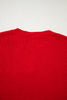 Racing Red Solid Textured Knit V Neck Drop Shoulder Sweater