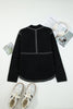Black Contrast Trim Button up Sweater Cardigan