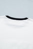 White USA Sequin Color Block Trim Loose T Shirt