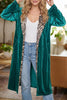 Skobeloff Velvet Contrast Leopard Print Lapel Collar Open Front Cardigan