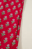 Red Floral Print Contrasted V Neck Short Bubble Sleeve Mini Dress