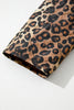 Khaki Leopard Quilted Tie Front Jacket