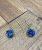 Sparkly Blue Dangle Design Earrings