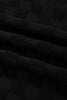Black Half Buttons Sleeveless Wide Leg Textured Jumpsuit