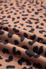 Khaki Leopard Striped Patchwork Plus Size Loose Sweatshirt
