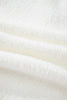White Fuzzy Buttoned Front Midi Solid Cardigan