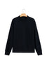 Black Solid Color Oversized Mock Neck Sweatshirt