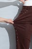 Dusk Blue Side Seam Rivet Detail Ankle Length Casual Jeans