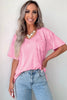 Sachet Pink Cotton Mineral Wash T Shirt