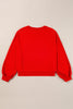 Fiery Red TOUCH DOWN Football Graphic Pullover Sweatshirt