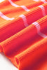 Orange Stripe Ribbed High Neck Drop Shoulder Boxy Fit Sweater