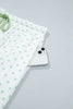 Light Blue Polka Dot Patchwork Colorblock Long Sleeve Casual Two Piece Pants Set