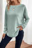 Myosotis Textured Raglan Sleeve Knit Loose Top