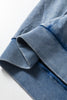 Black Half Zip Kangaroo Pocket Mineral Wash Baggy Hoodie