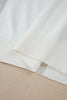 White Western Floral Print Short Sleeve Square Collar Knit Sweater