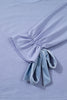 Beau Blue Flounce Long Sleeve Top Drawstring Pants Contrast Velvet Bow Knot 2pcs Lounge Set