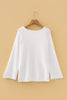 Pink Solid Color Knit Loose Bracelet Sleeve Dolman Sweater