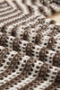 Brown Stripe Eyelet Hollow-out Contrast Collared Pullover Chic Sweater