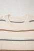 Multicolour Striped Drop Shoulder Plus Sweater