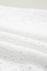 White Solid Color Eyelet Embroidered T Shirt Mini Dress