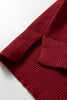 Red Dahlia Solid Color Front Seam Drop Shoulder Loose Sweater